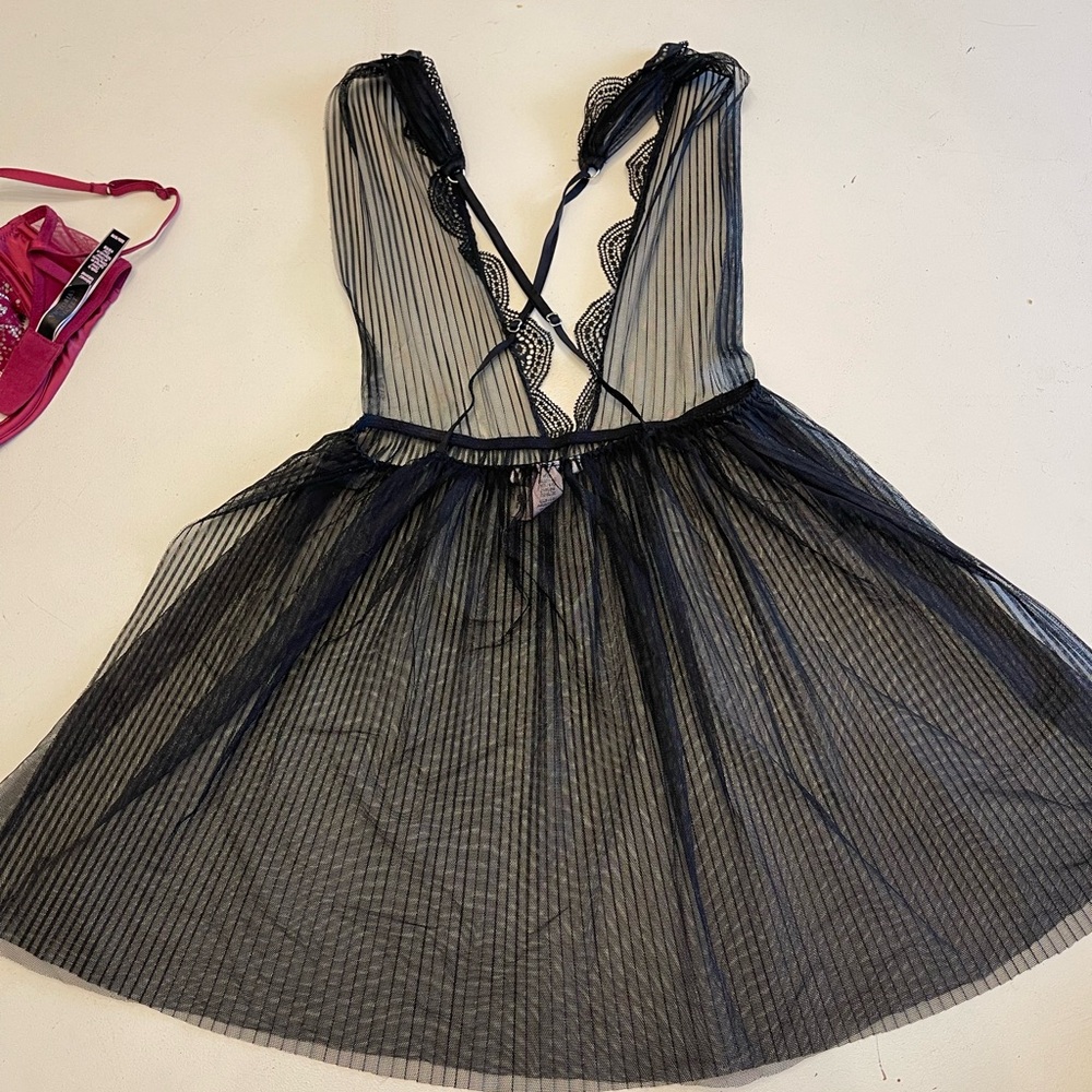 Victoria Secret Black Chiffon lingerie
